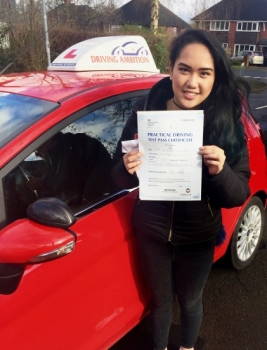 Well done to Angelica Sande from Newcastle who today passed her test at Newcastle Under Lyme test centre<br />
<br />
010217
