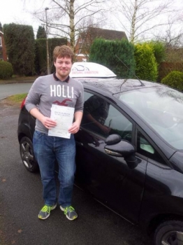 Well done to Jordan Knight from Alsager who today passed his test at Cobridge Test Centre<br />
<br />

<br />
<br />
span class=date170214span
