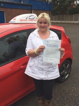 Well done to Kelly Buckley from Alsager who today passed her test first time at Cobridge Test Centre<br />
<br />

<br />
<br />
span class=date110315span
