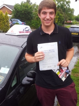 Well done to Lewis Jones from Alsagerwho today passed his test at Cobridge test centre on his first attempt<br />
<br />
span class=date310713span